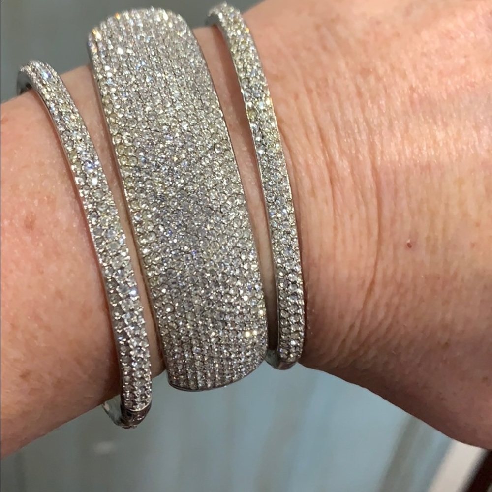 Stunning Swarovski crystal set of 3 bracelets